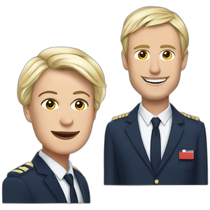 Macron embrasronalfose marine le pen emoji