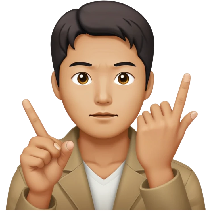 Korean man snapping his fingers emoji