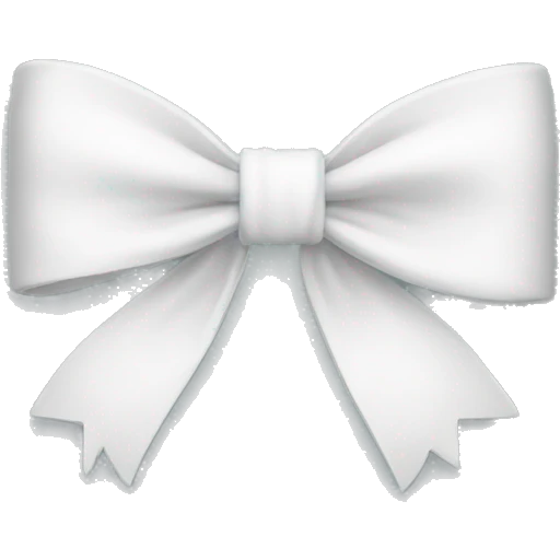 A white bow emoji