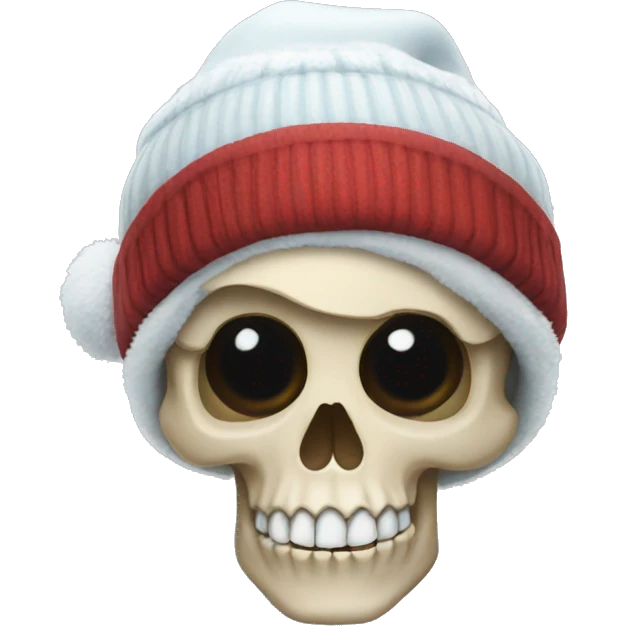 skull wearing WINTER HAT emoji