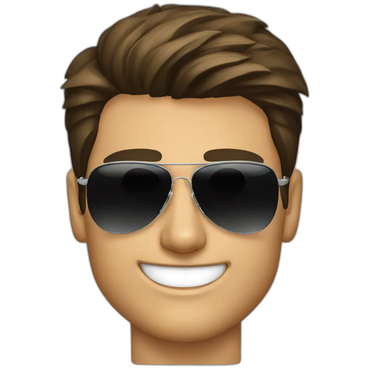 tom cruise with sunglasses　of top gun emoji