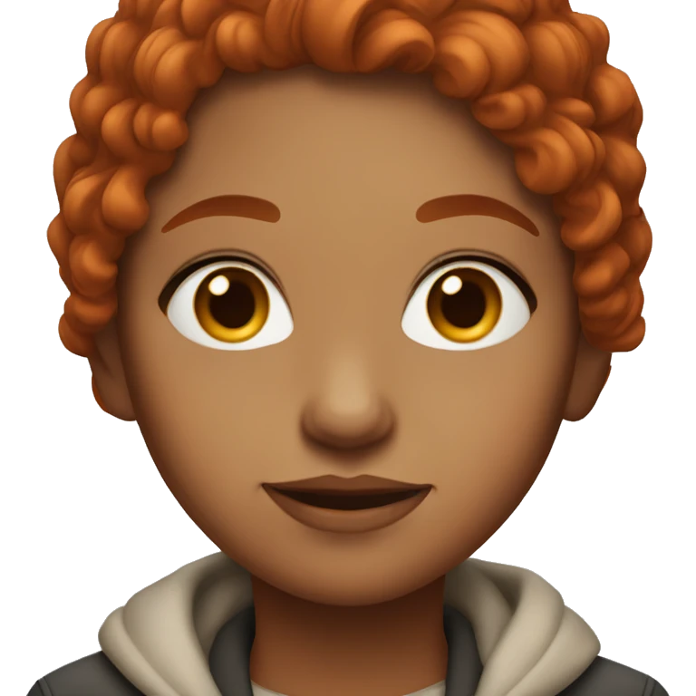 girl with brown eyes and red hair  emoji