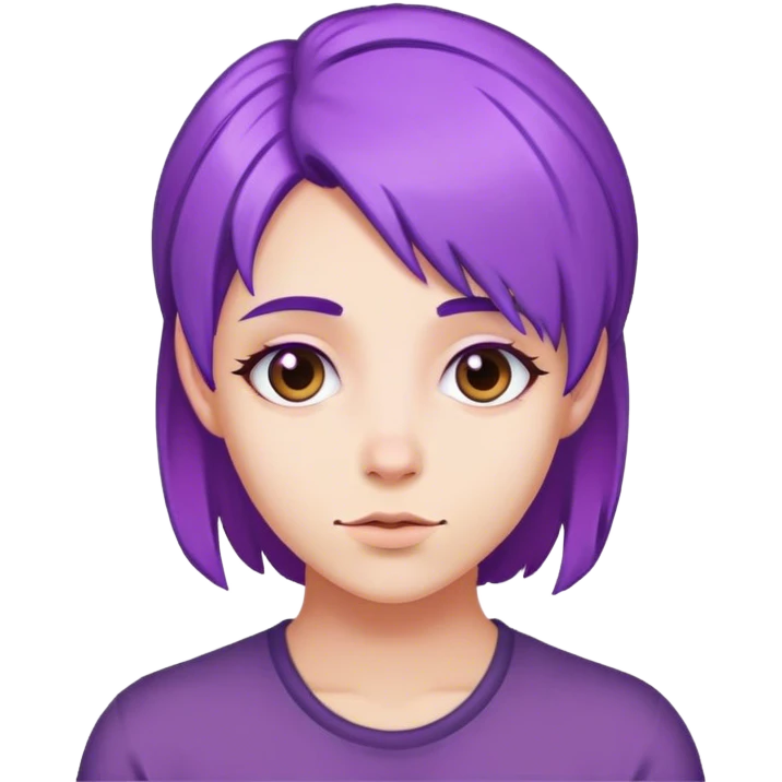 purple hair  emoji