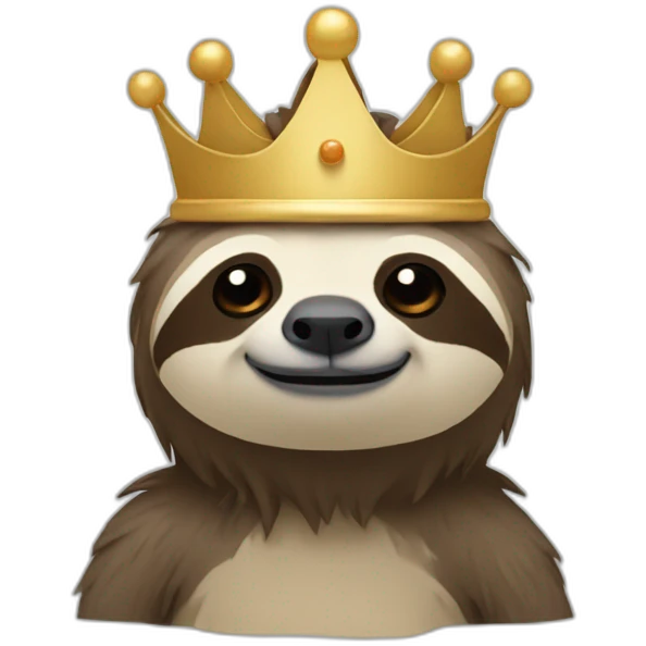 create a sloth with crown emoji. emoji