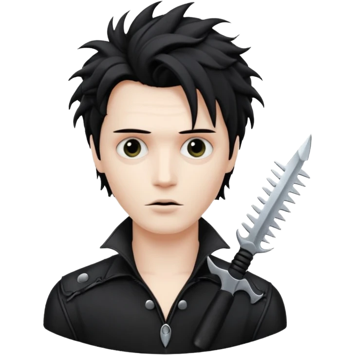 edward scissorhands wearing black emoji