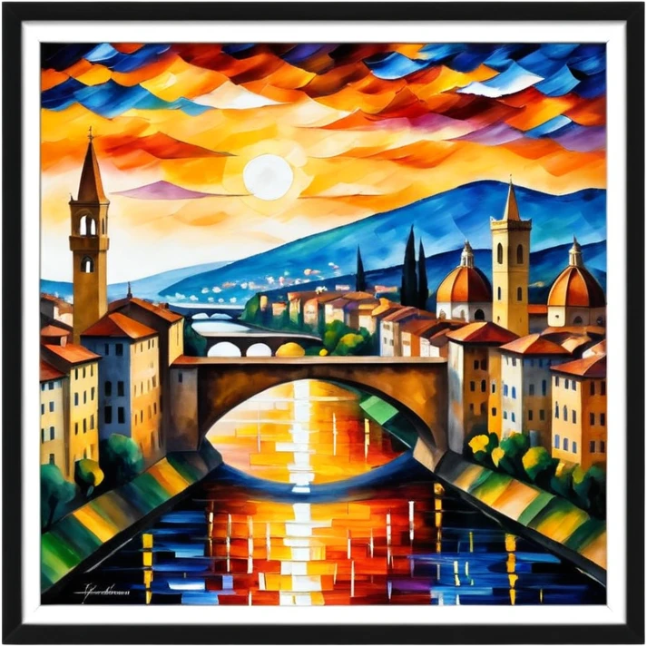 Florence scene in afremov style emoji