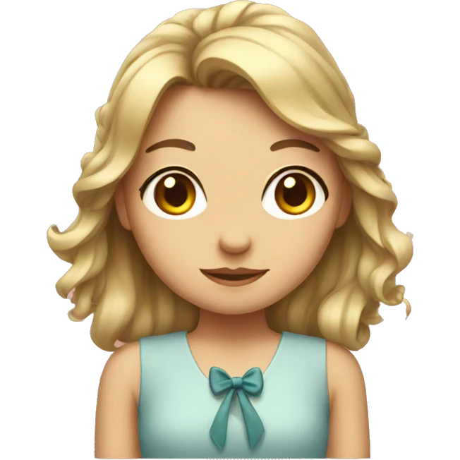 girl with bow emoji