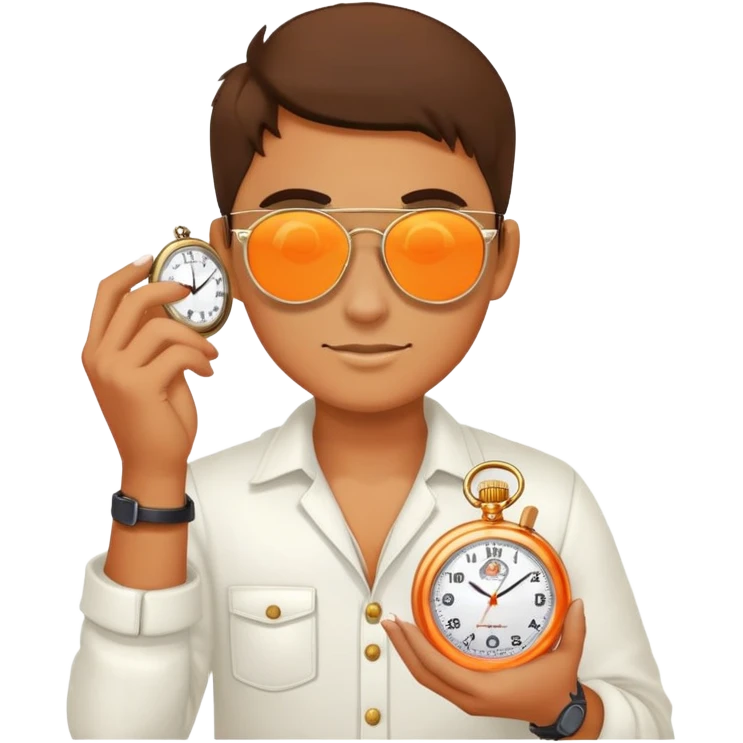 🕵️🕰️⚡️😎🧡 emoji