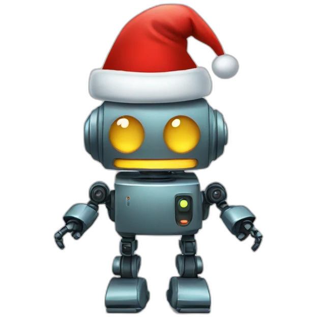robot with santa hat emoji
