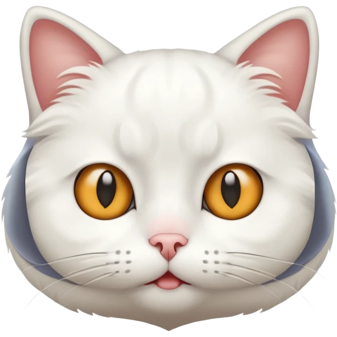 white confused cat emoji