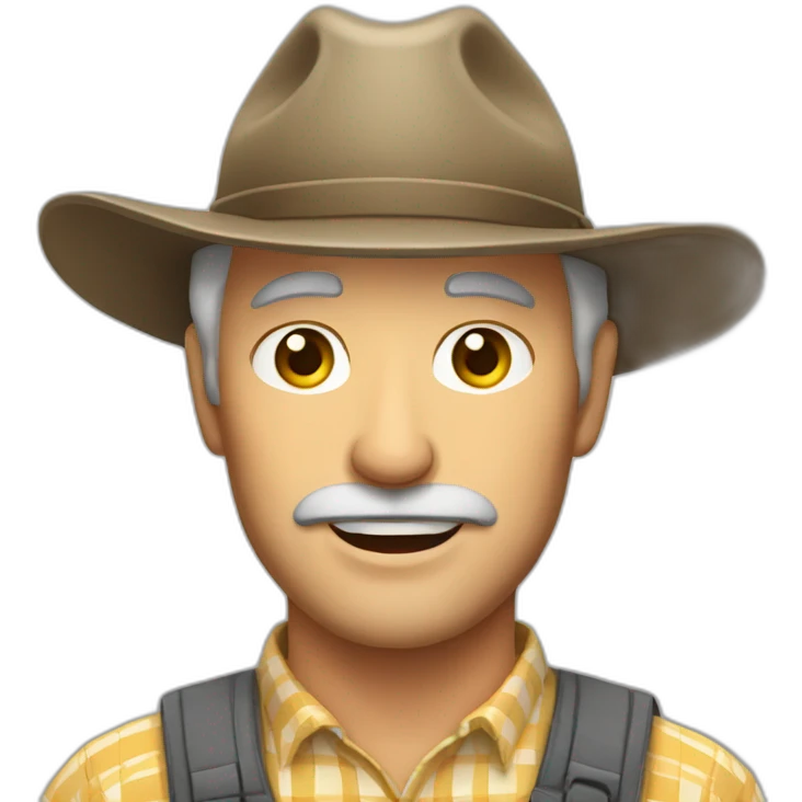 Mature and stable middle-aged handsome farmer emoji