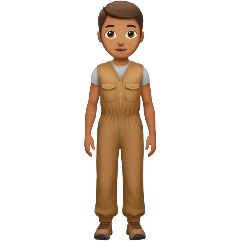 sleeveless brown jumpsuit emoji