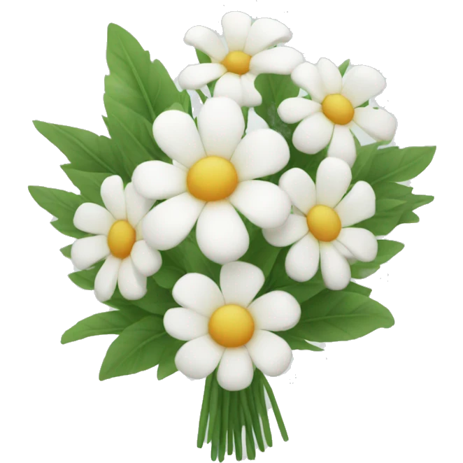 white flower bouquet  emoji