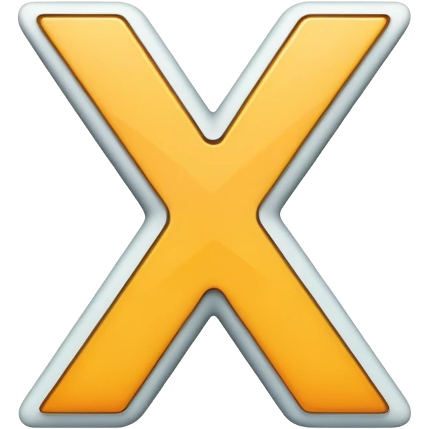 white letter X emoji