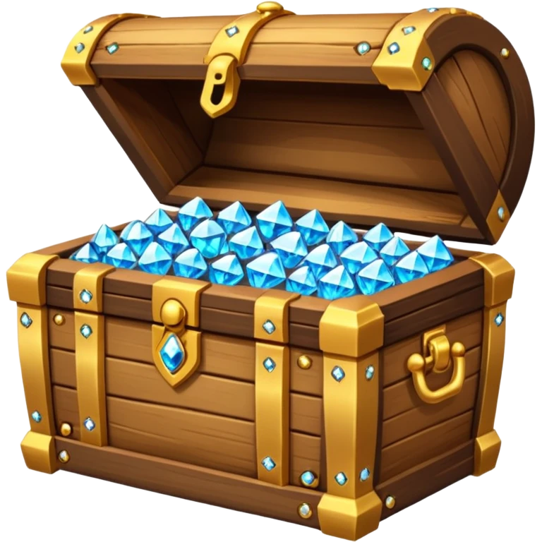 treasure chest with diamonds in it emoji