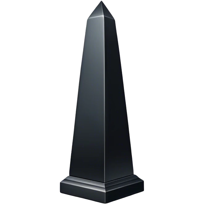 A solid black obelisk emoji