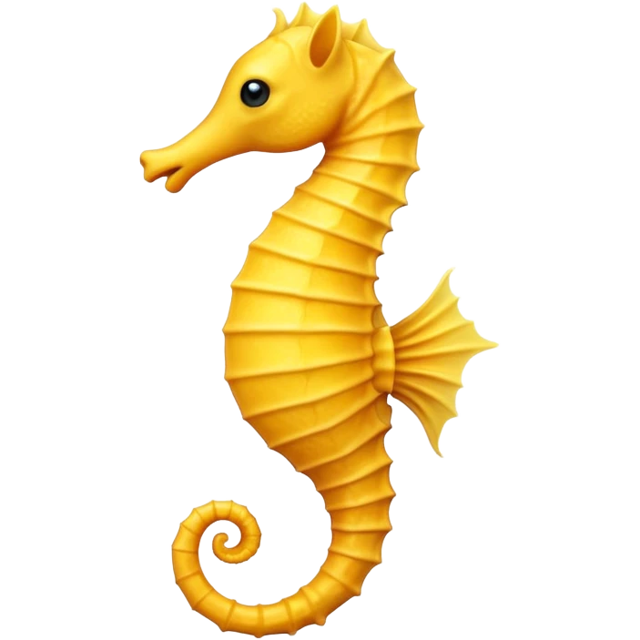 A yellow seahorse emoji
