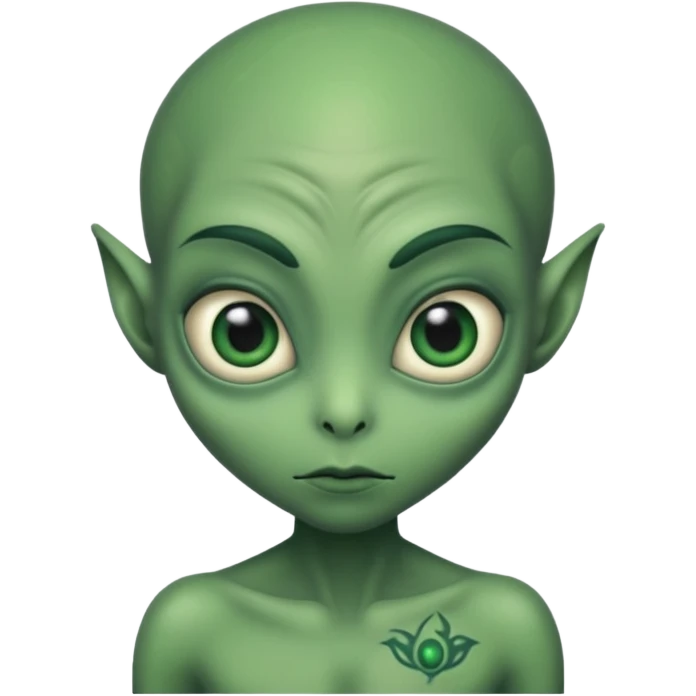 alien with tattoo  emoji