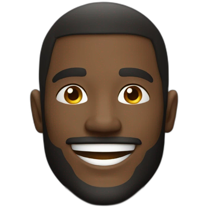 homme malveillant noir grand sourire et musclé emoji