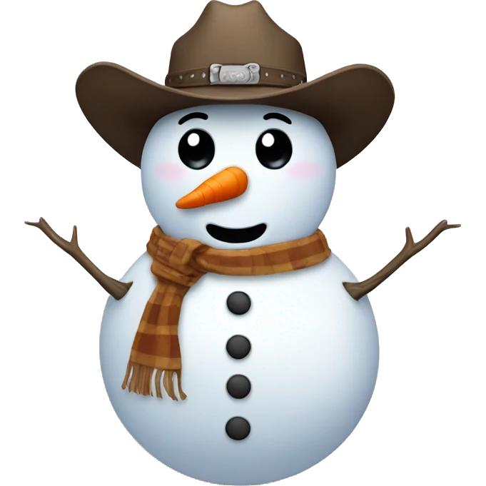 snowman with cowboy hat emoji
