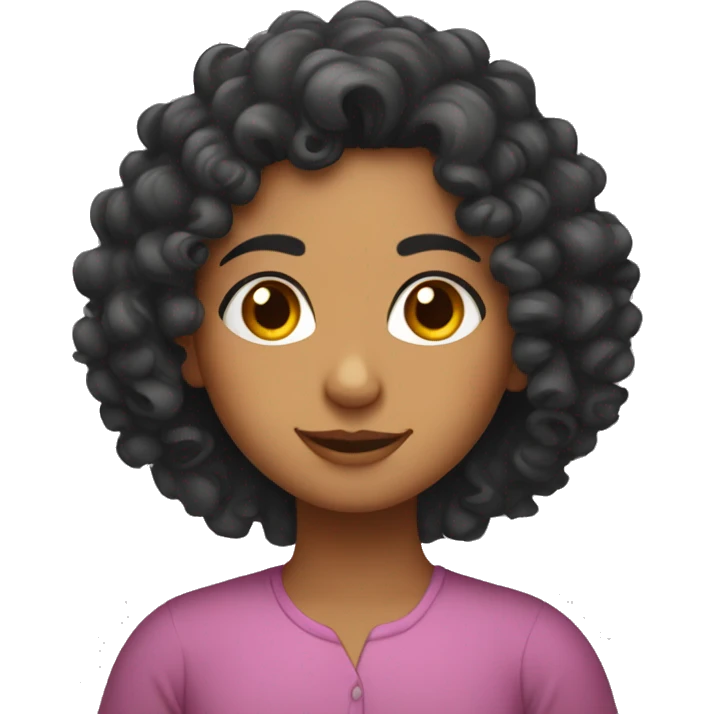 Curly haired south Asian girl emoji