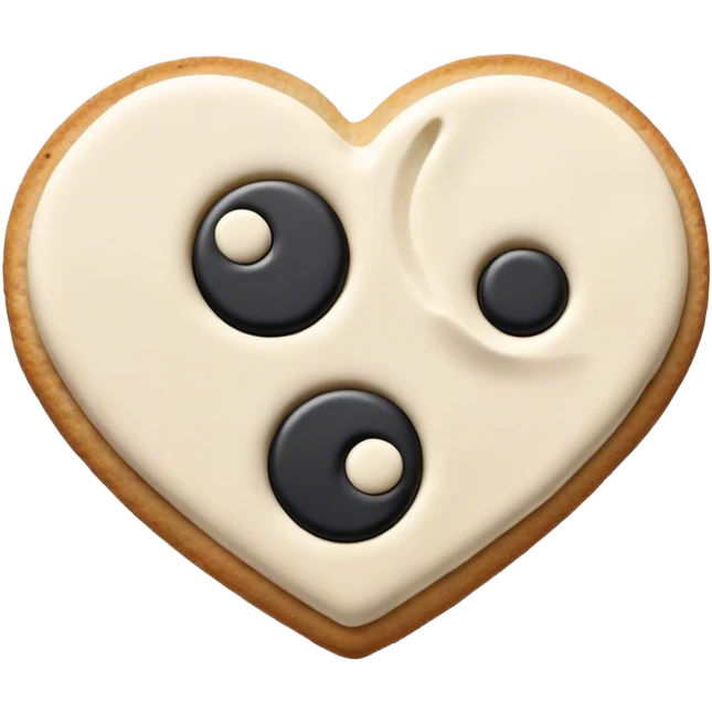 Yin yang cookie heart emoji