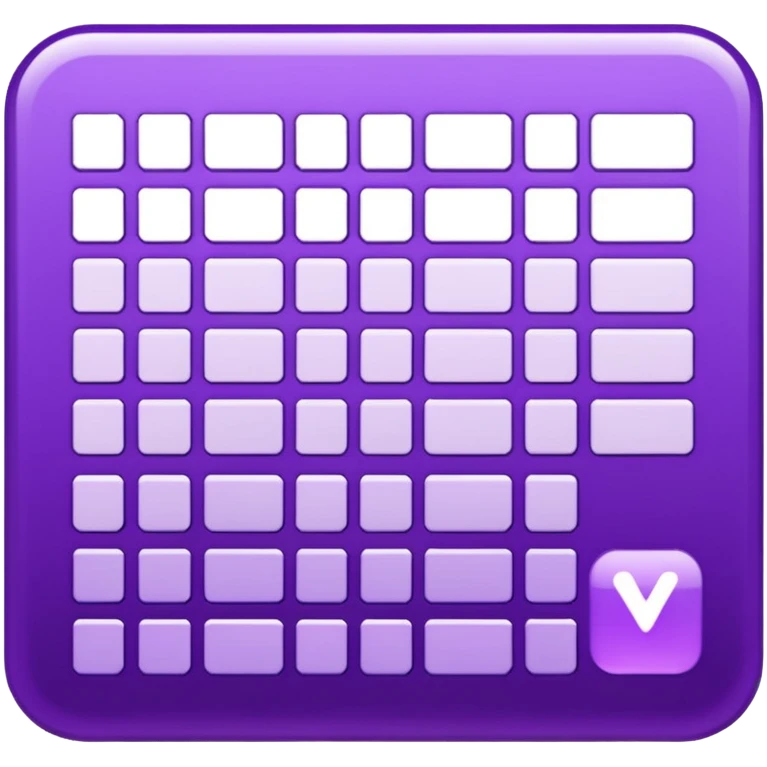 Glitter Purple and Cian spreadsheet emoji