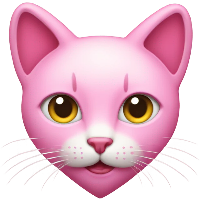 Pink heart wijt a cat emoji