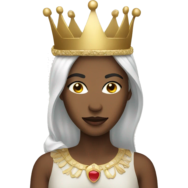 woman with crown and mask emoji