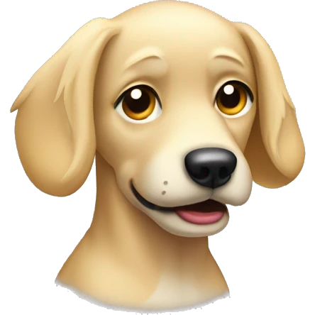 Impatient blonde dog tapping watch emoji