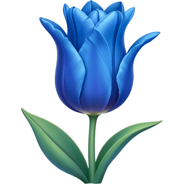 Blue tulip emoji