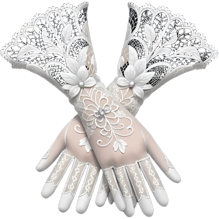 victorian age lace gloves emoji