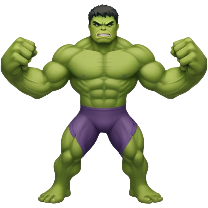 Hulk, green muscular superhero emoji