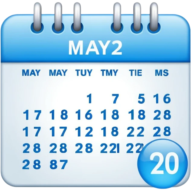 calendar icon with May 20 highlighted emoji