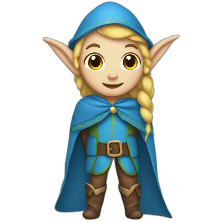 elf in blue clothe emoji