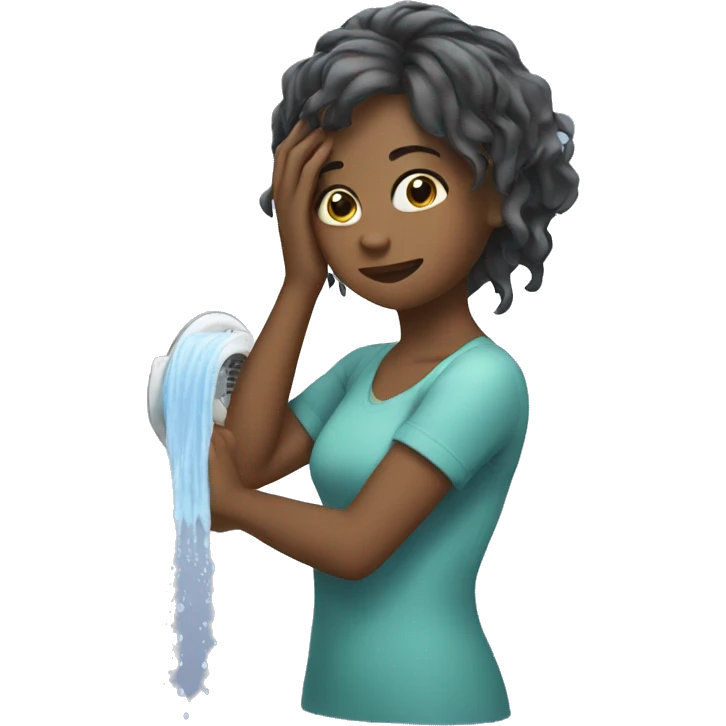 girl washing her hair  emoji