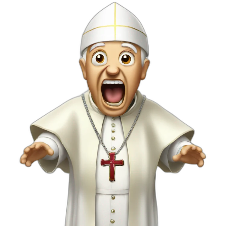 Screaming Pope emoji