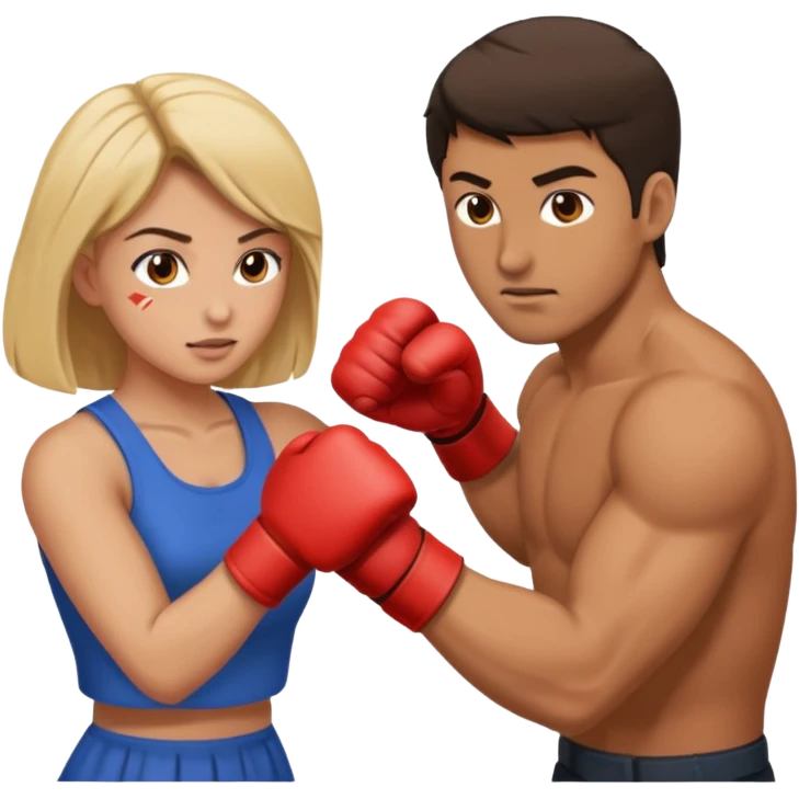 man punching a woman emoji