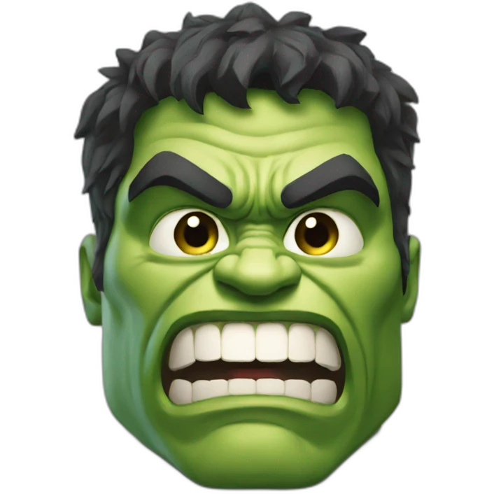 Hulk on phone emoji