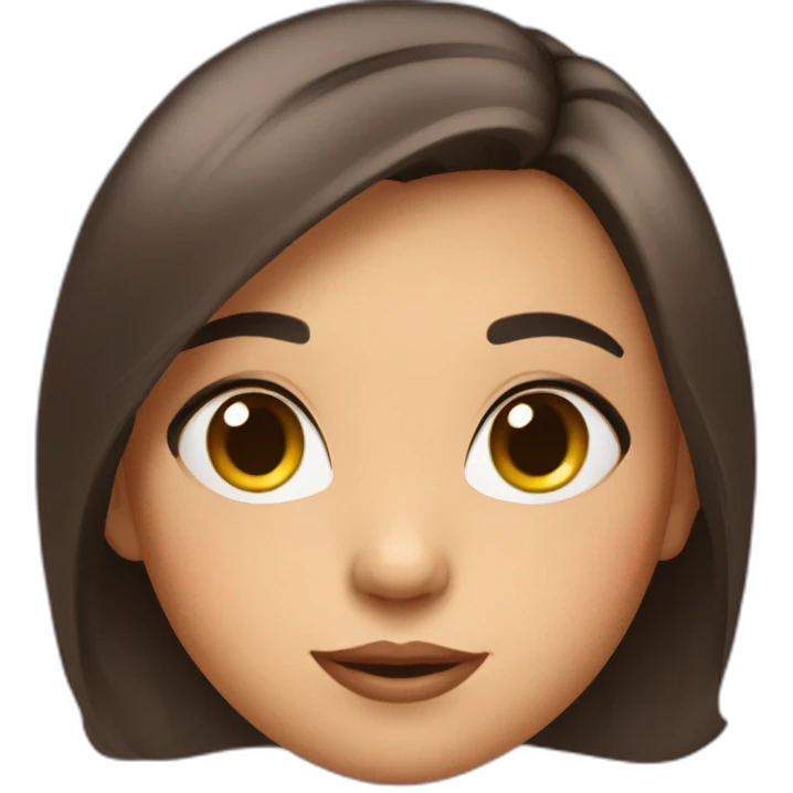 brune girl with big cheeks emoji