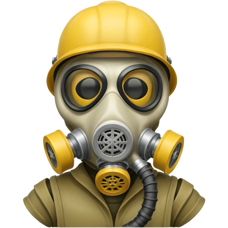 Skeleton wearing a gas mask emoji