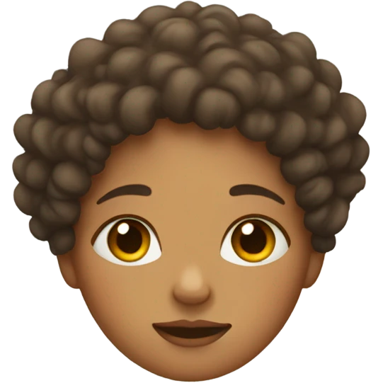 Curly hair girl sleeping  emoji