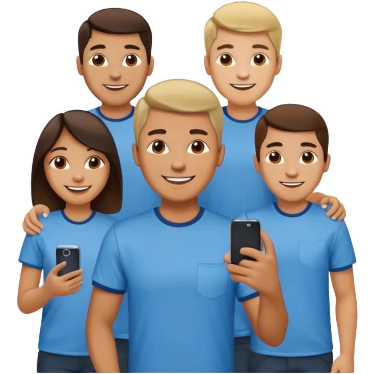 mobile phone man team emoji