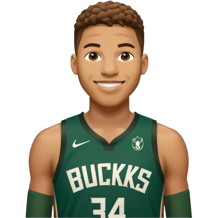 giannis smiling Milwaukee number 34 emoji