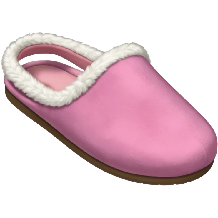 A pink house slipper thrown by the mother. emoji