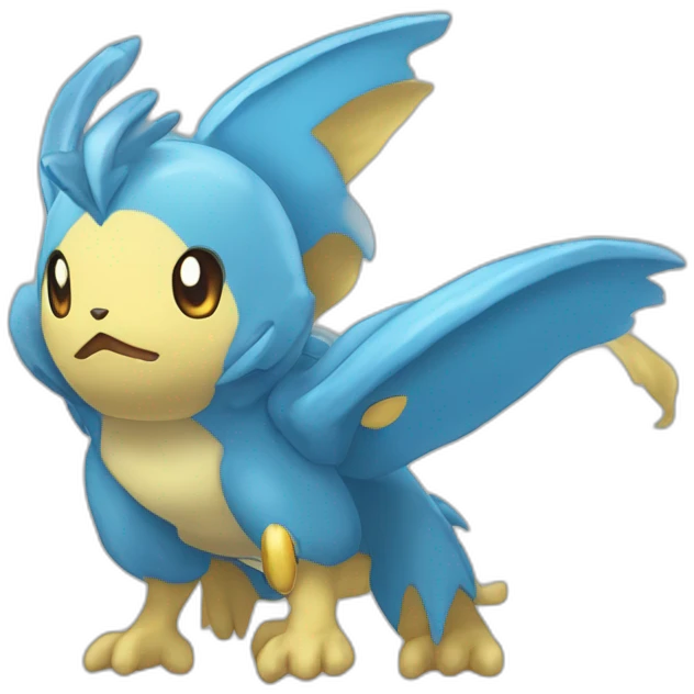 Léviator Pokémon bleu dessin animé emoji
