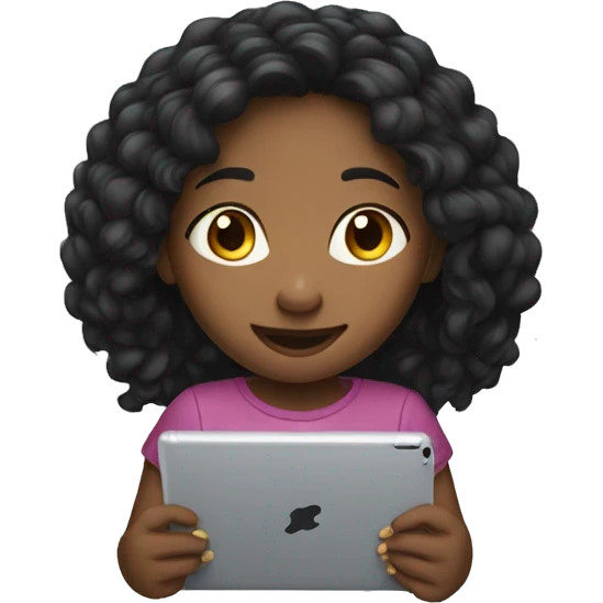 Girl Playing on Ipad emoji