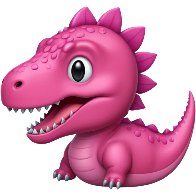Crea un emoji de un dinosaurio de color rosa emoji