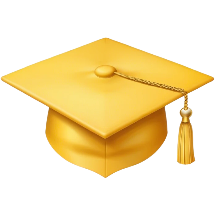 Light yellow graduation cap  emoji