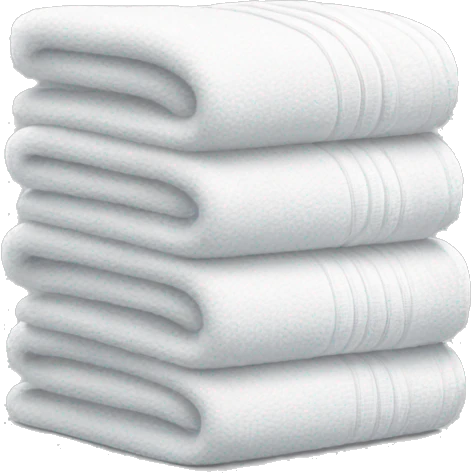 White stacked towels emoji